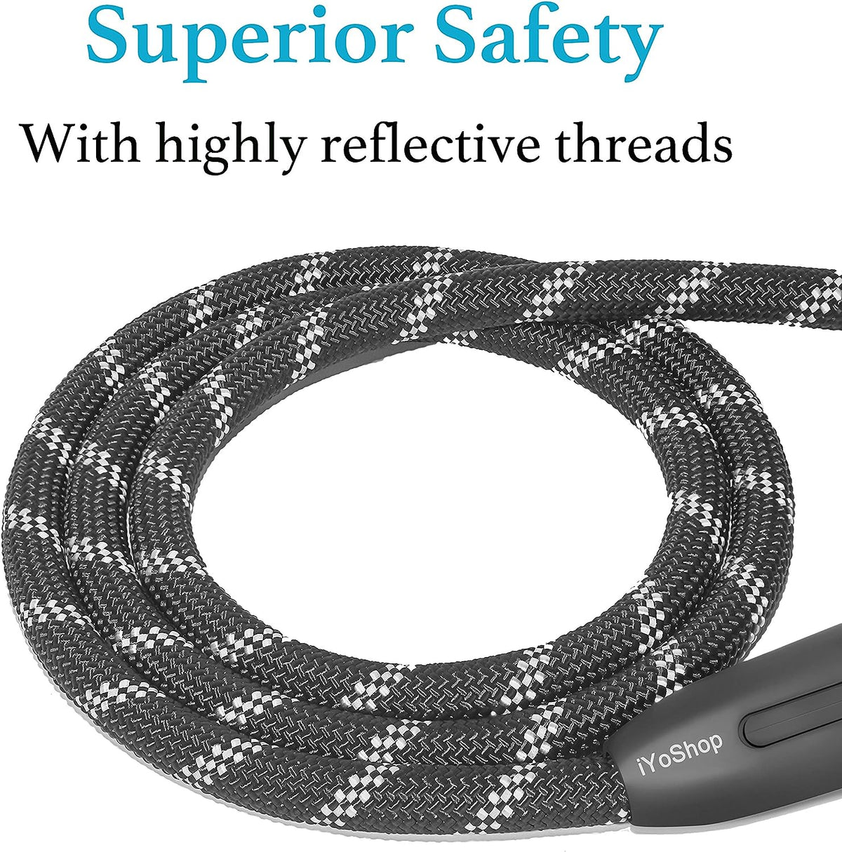 Durable Slip Lead Dog Leash, 1/2" X 6 FT, Black
