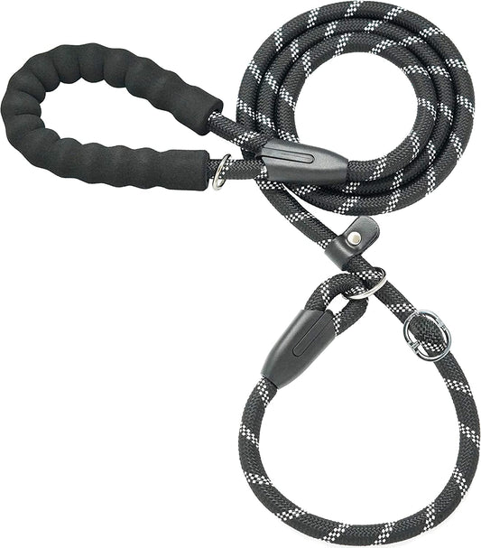 Durable Slip Lead Dog Leash, 1/2" X 6 FT, Black