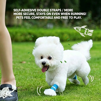 Protect Your Pup's Paws with Disposable Dog Boots – 20 Pack of Adjustable Pet Shoes for Indoor & Outdoor Adventures